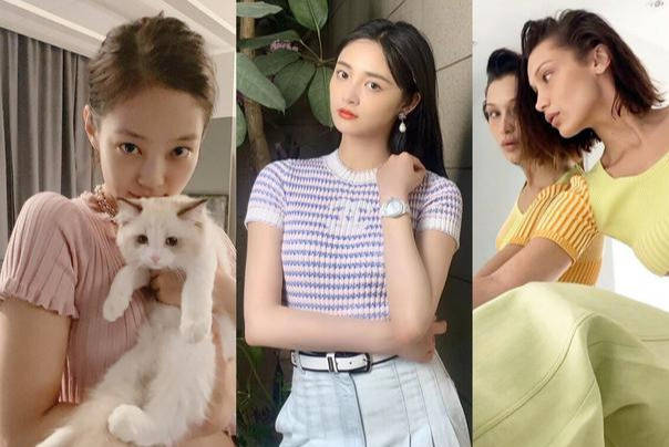 
秋季咋穿更时髦？鲁豫给你做示范 条纹针织衫配阔腿裤太显气质“xiongmao体育”(图4)