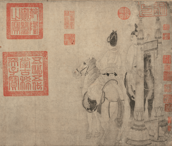 
古画中的帝王 唐玄宗和嫔妃骑马打球 ——《明皇击球图》赏析|xiongmao体育(图3)