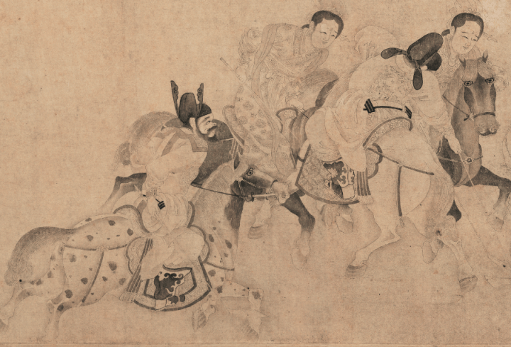 
古画中的帝王 唐玄宗和嫔妃骑马打球 ——《明皇击球图》赏析|xiongmao体育(图9)